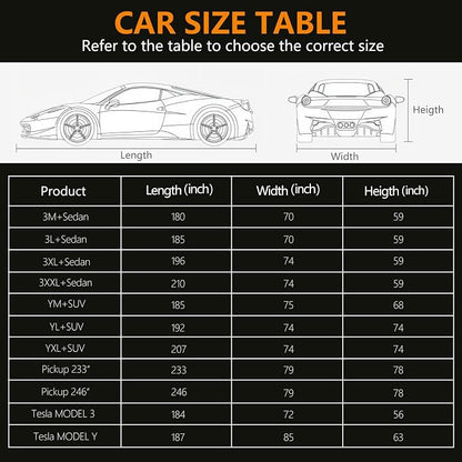 Car Cover Waterproof All Weather, 6 Layers Car Covers - Image 5