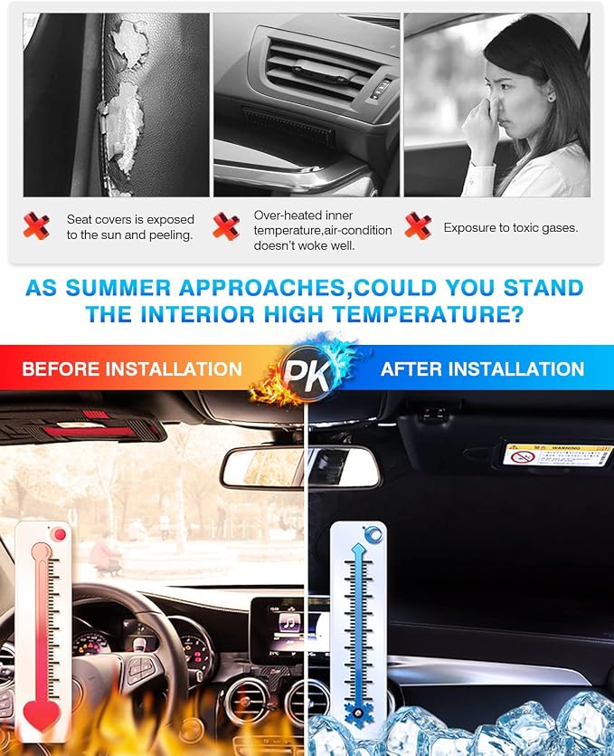 KUST Windshield Sun Shade for Nissan Leaf 2011-2017 Window Shade Sun Visor - Image 7