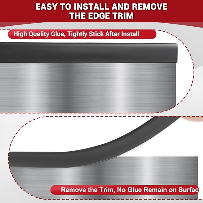 Rubber Edge Trim, 1/16" Self Adhesive Flexible U Channel Edge Protecter - Image 5