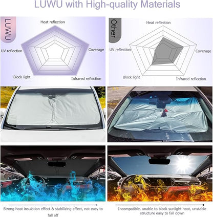 LUWU for 2025 2026 Toyota Camry Windshield Sun Shade Windshield Sunshades 2025 - Image 5