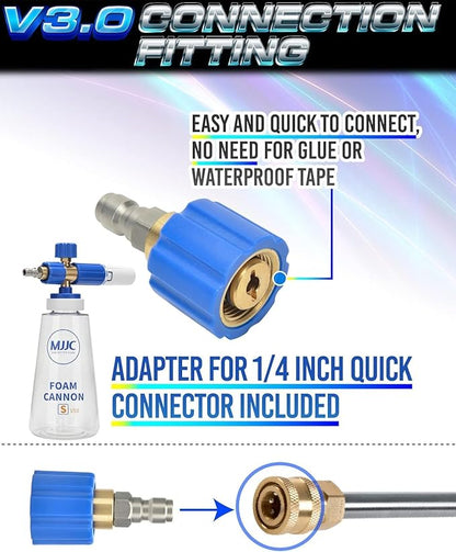 MJJC Foam Cannon S V3.0 with 1/4 Inch Quick Connector - Image 4