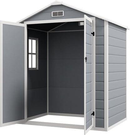 Outsunny 6' x 4.5' Outdoor Storage Shed, Plastic Shed by Outsunny