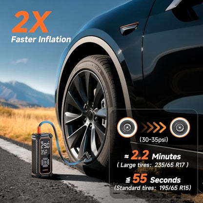 OlarHike Cordless Tire Inflator Portable Air Compressor, Air Pump - Image 2