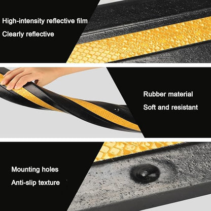 Workshop Rubber Protector, Reflective Floor Garage Edge Corner Guard, 1cm Thick - Image 4