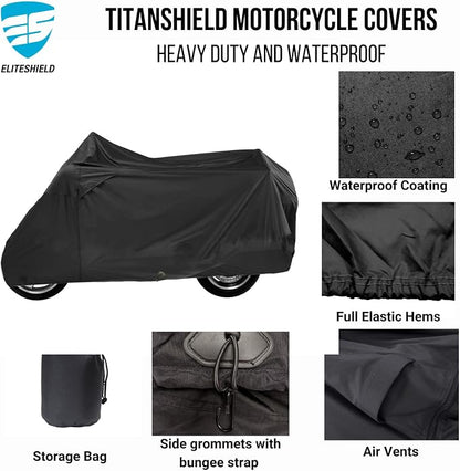 Deluxe Motorcycle Cover, Waterproof All Weather Outdoor Protection Universal - Image 2