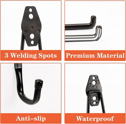 TocTen Garage Hooks, 14 Pack Garage Storage Hook Heavy Duty Solid Steel Wall - Image 7