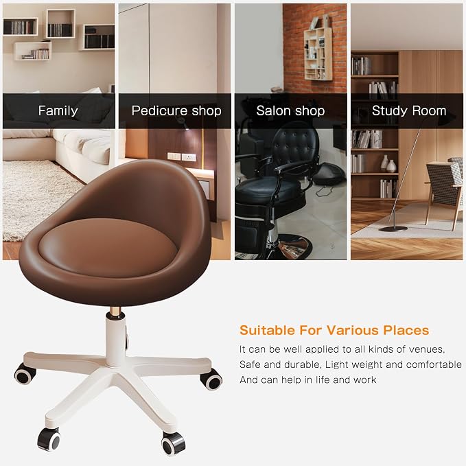 Rolling Stool Set of 6 Rolling Hydraulic Salon Stool - Image 5