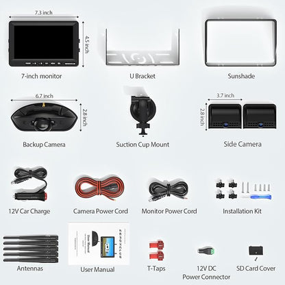 3-Camera Wireless RV Backup Camera System - Image 8