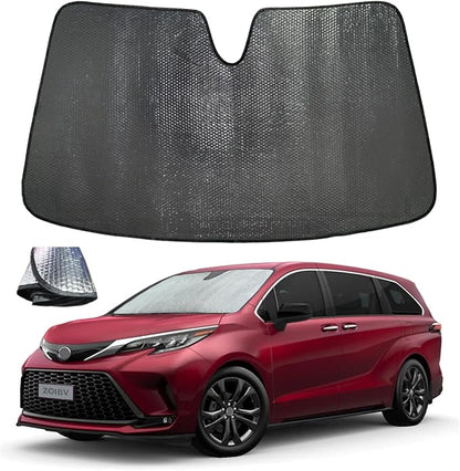 Windshield Sun Shade for 2021-2024 Toyota Sienna L LE SE XLE Limited Van Minivan by ZOIBVCARSUNSHADE