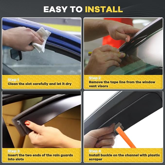 4pcs in Channel Window Visor Fit - Image 7