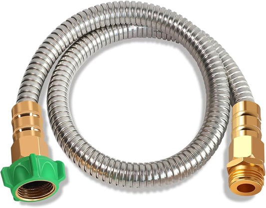 Metal Short Garden Hose 2 ft, Flexible Stainless Steel Garden Hose 2 ft by Sunifier
