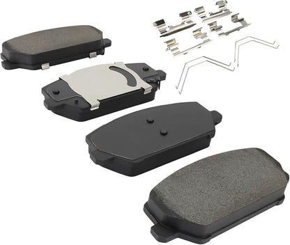 Premium Semi-Metallic Front Brake Pads Compatible - Image 2