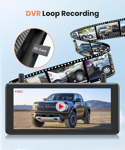AUTO-VOX 7.2" DVR Portable Solar Wireless Backup Camera:HD 1080P 2 Min Quick - Image 7