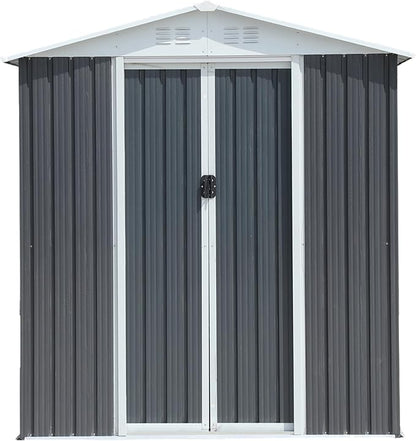 6x4 FT Outdoor Metal Storage Shed - Image 7