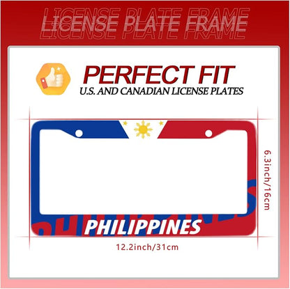 Philippine Flag License Plate Frames Round Hole Personalise License Plate Frame - Image 6