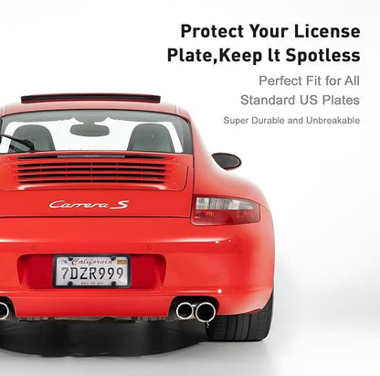 Transparent License Plate Cover and Frames, Unbreakable Car Licence Plate Frame - Image 2