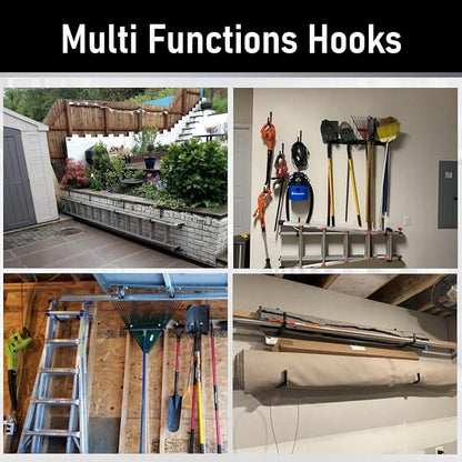 8 Pack Ladder Hooks 9.8Inch Garage Storage Utility Hook Heavy Duty Wall Mounted - Image 4