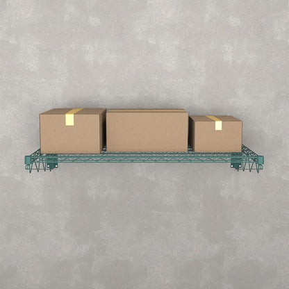 24" x 48" Green Epoxy Wire Wall Mount Shelf - Image 5