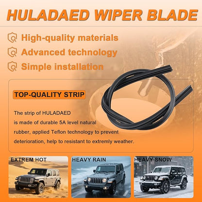 HULADAED® 26'' 20'' 12'' Windshield Wipers Replacement - Image 3