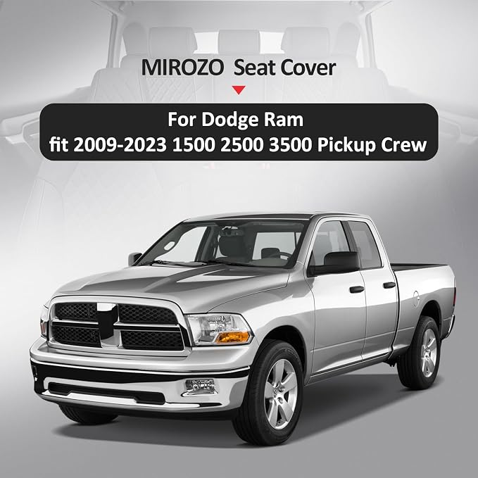 MIROZO Dodge Ram Seat Covers, Waterproof Truck Seat Covers Fits - Image 6