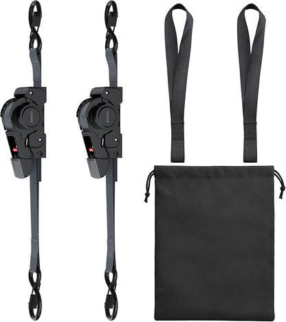 Justech 2 Pack Retractable Ratchet Straps, 1 in x 11.6 ft-1411 lbs Break - Image 7