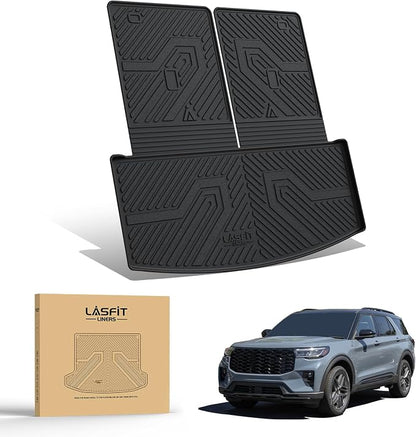 LASFIT Trunk & Backrest Mat for Ford Explorer 2020-2025, Custom Fit All Weather - Image 9