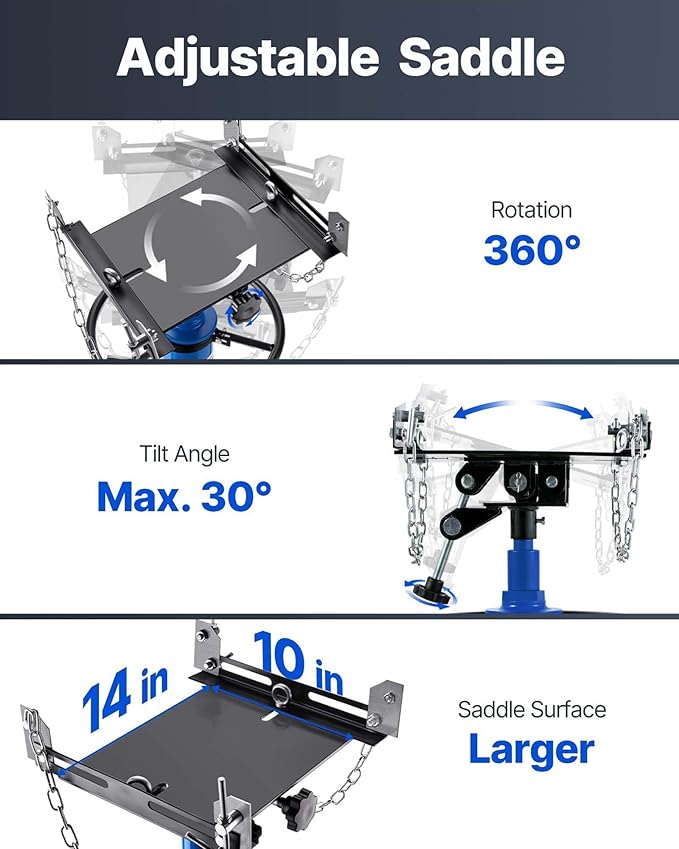 VEVOR Transmission Jack, 1100 lbs Hydraulic Telescoping Transmission Jack - Image 6