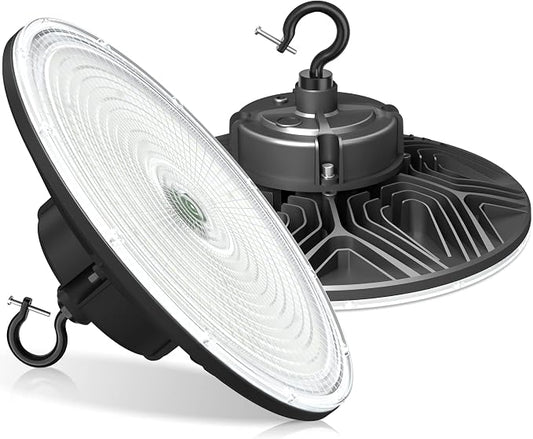 150W UFO-LED-High-Bay-Light, UL & DLC Listed 5000K Daylight 21000LM, 0-10V by ORRGENA