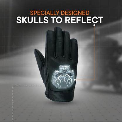 Daniel Smart Men's Motorcycle Leather Gloves - Image 4
