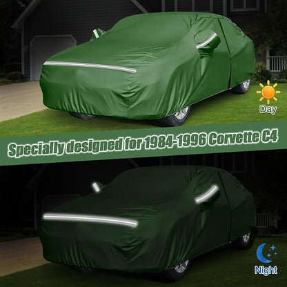 BOSSTONE Car Cover Custom Fit for Corvette C4 1984–1996, Waterproof All Weather - Image 8