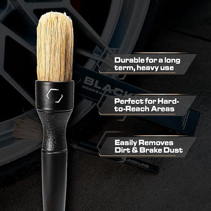 Blackline Car Care Boar Hair Brushes- Luxury Car Detailing Brush Set - Image 3