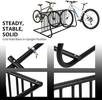 Commercial Bike Rack Garage Floor, Grid Bike Rack in Ground, 10-Bike Capacity - Image 6