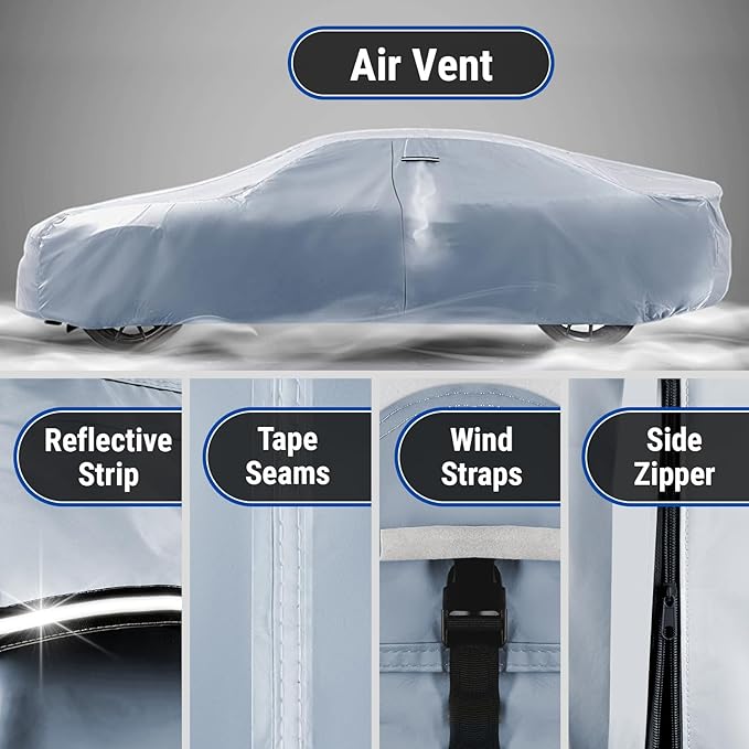 iCarCover Custom Car Cover for Chevy Impala 2-Door, Waterproof All Weather Rain - Image 5