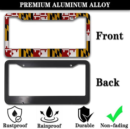 Front License Plate Bracket Multicolor License Plate Frames Flag of Maryland - Image 3