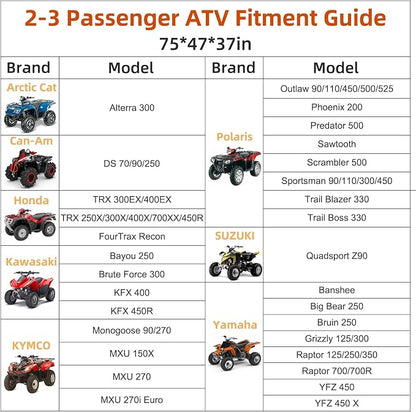 600D ATV Cover, Waterproof & Windproof 4 Wheeler Covers Outdoor Storage - Image 6