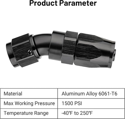 EVIL ENERGY 6AN 30 Degree One Piece Full Flow Hose End Fitting Swivel - Image 3