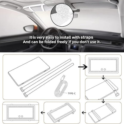 Car Sun Visor Vanity Mirror, Universal - Image 6