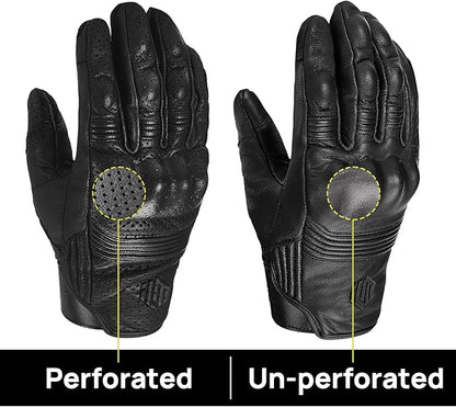 ILM Goatskin Leather Motorcycle Motorbike Powersports Racing Gloves Touchscreen - Image 5