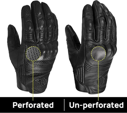 ILM Goatskin Leather Motorcycle Motorbike Powersports Racing Gloves Touchscreen - Image 6