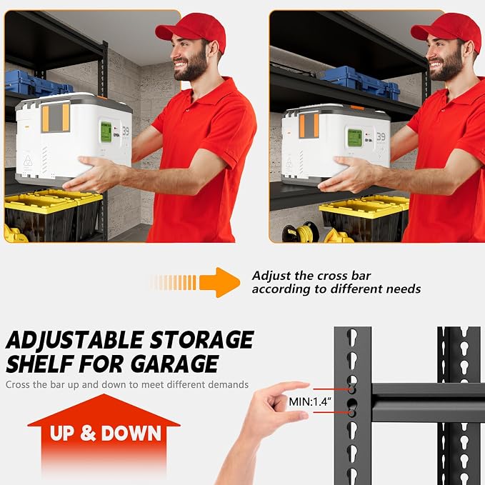 Garage Shelving, Boltless Assembly, Adjustable Large Garage Storage Shelves - Image 5