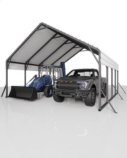 20'x20'x13' Metal Carport for 2 Cars, Heavy Duty Car Ports for Heavy Snow by GarveeLife