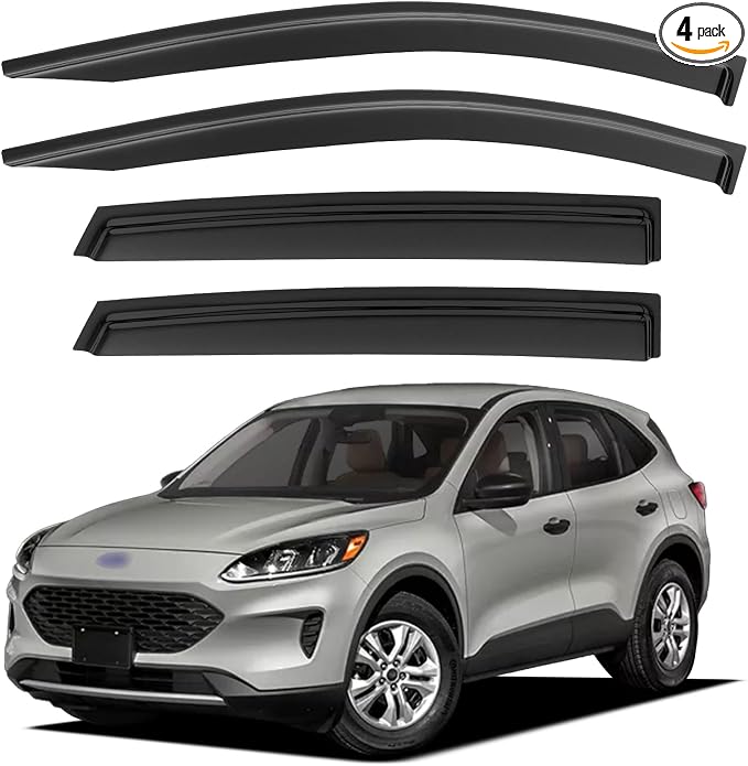 Window Visors Rain Guards for 2020-2025 Ford Escape, Out-Channel Window Vent by YQAUTEC