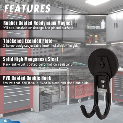 2 Pcs Magnetic Hook Heavy Duty, Strong Magnet Hooks - Image 2