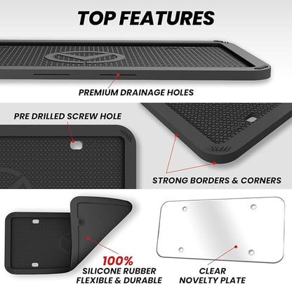 2 Pcs Silicone License Plate Frames - Image 6
