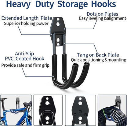 3-H Garden Hose Holder Wall Mount 2 Pack, Solid Steel Hose Hanger, Garden Tools - Image 3