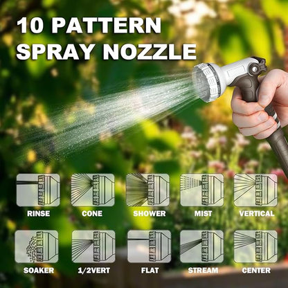 Retractable Garden Hose Reel, 1/2 in 100+6 ft, Heavy Duty Wall Mounted Water - Image 5