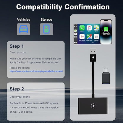 Wireless CarPlay Adapter, 2024 Upgrade CarPlay Wireless Adapter - Image 6