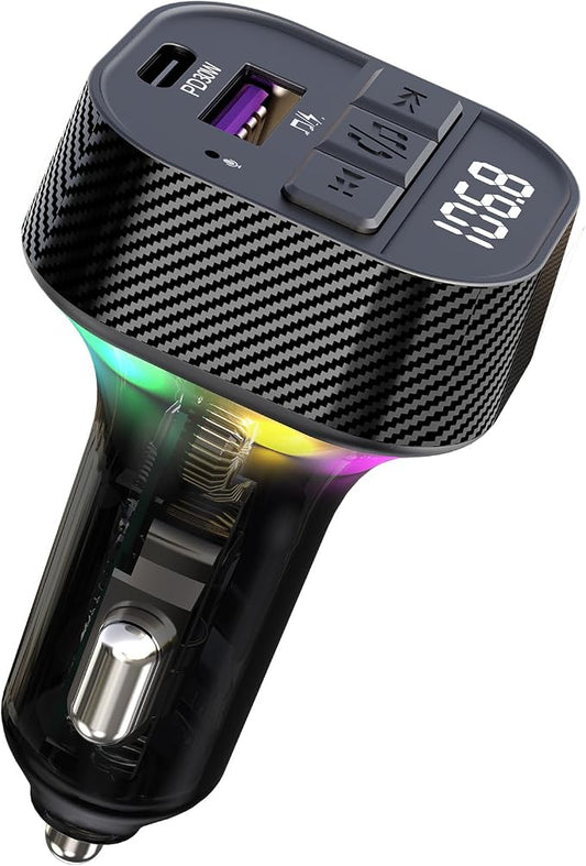Bluetooth 5.3 FM Transmitter for Car, Wireless FM Radio Transmitter, Support by SYENGKKY
