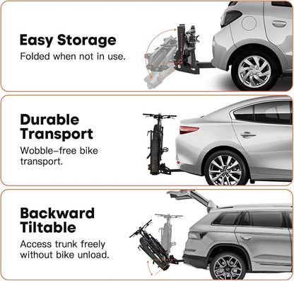 MagRack X1 Hitch 1 Ebike Rack, 100 lbs Capacity Electric Bike Carrier - Image 5