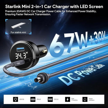 EDUP Starlink Mini Car Adapter DC Power Cable & Starlink Cigarette Lighter - Image 3